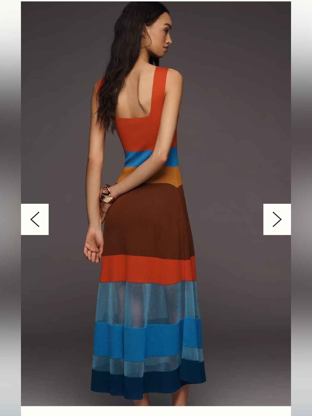 Maeve Anthropologie Sleeveless Blocked Knit Midi Dress - Picture 3 of 9